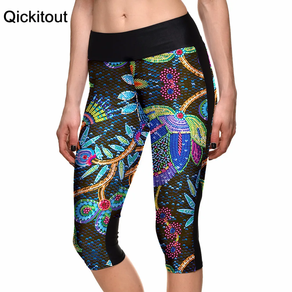 Новое поступление хит женские штаны с 7 точками модные нарисованные картины