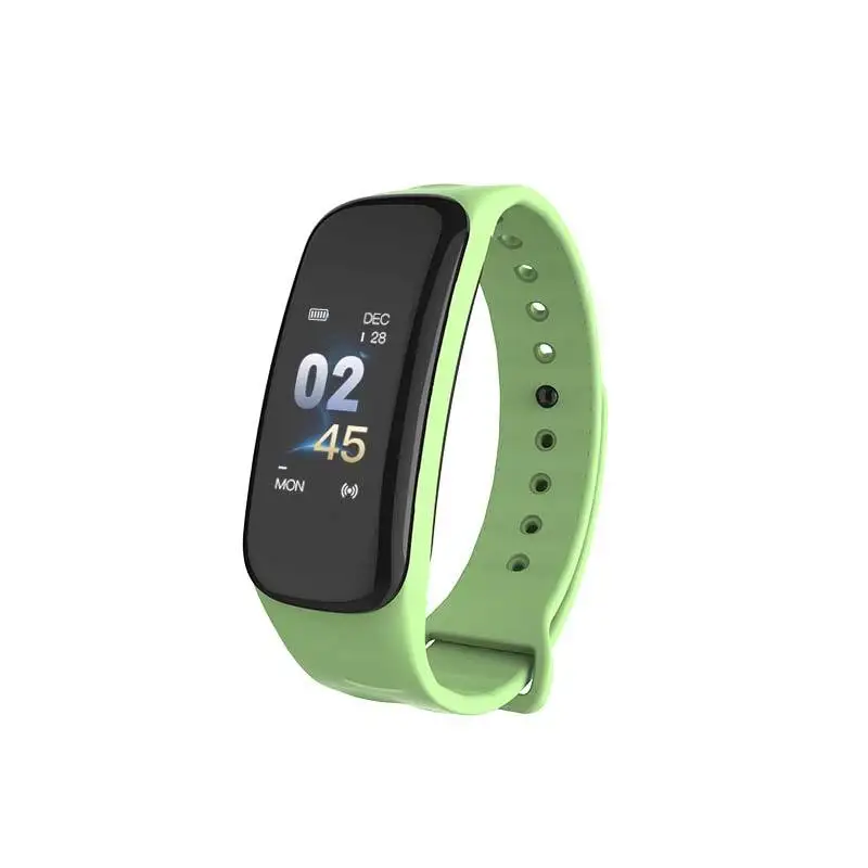 Зеленый C1S Wearfit Смарт-часы браслет крови Давление измерения монитор сердечного ритма Cardiaco Фитнес трекер умный Браслет - Цвет: Зеленый