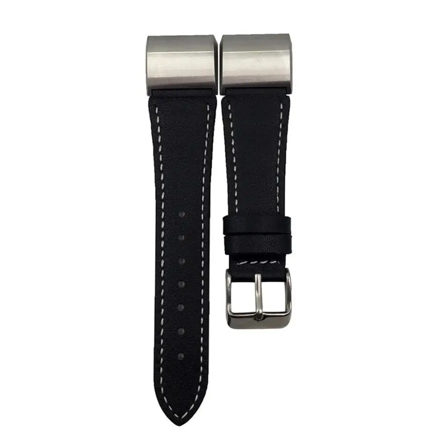 Black Ремешок из натуральной кожи для Fitbit Charge2 Смарт браслеты сменный ремешок для часов для Smart Charge 2 Смарт-браслет - Цвет: Black