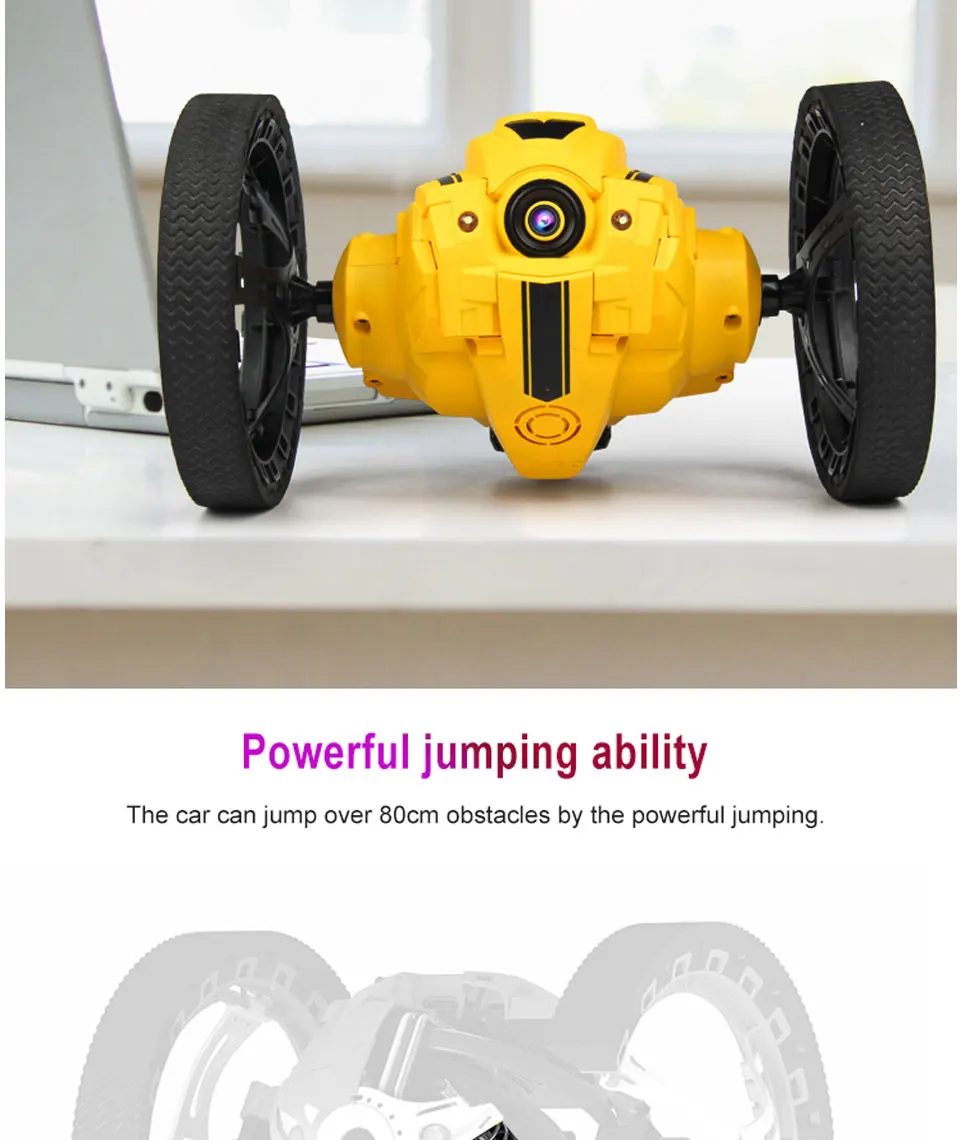 RC автомобиль отказов игрушки 805 прыжки 805A с WI-FI FPV Камера Stunt автомобилей Гибкая колеса вращения светодиодный ночной Светильник RC автомобиль робота