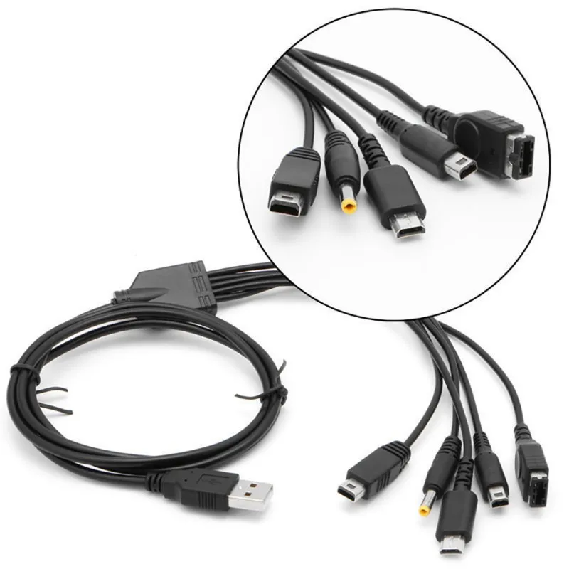 5в1 USB кабель для зарядного устройства для psp/nintendo для нового 3DS XL ite LL GBA psp зарядный кабель