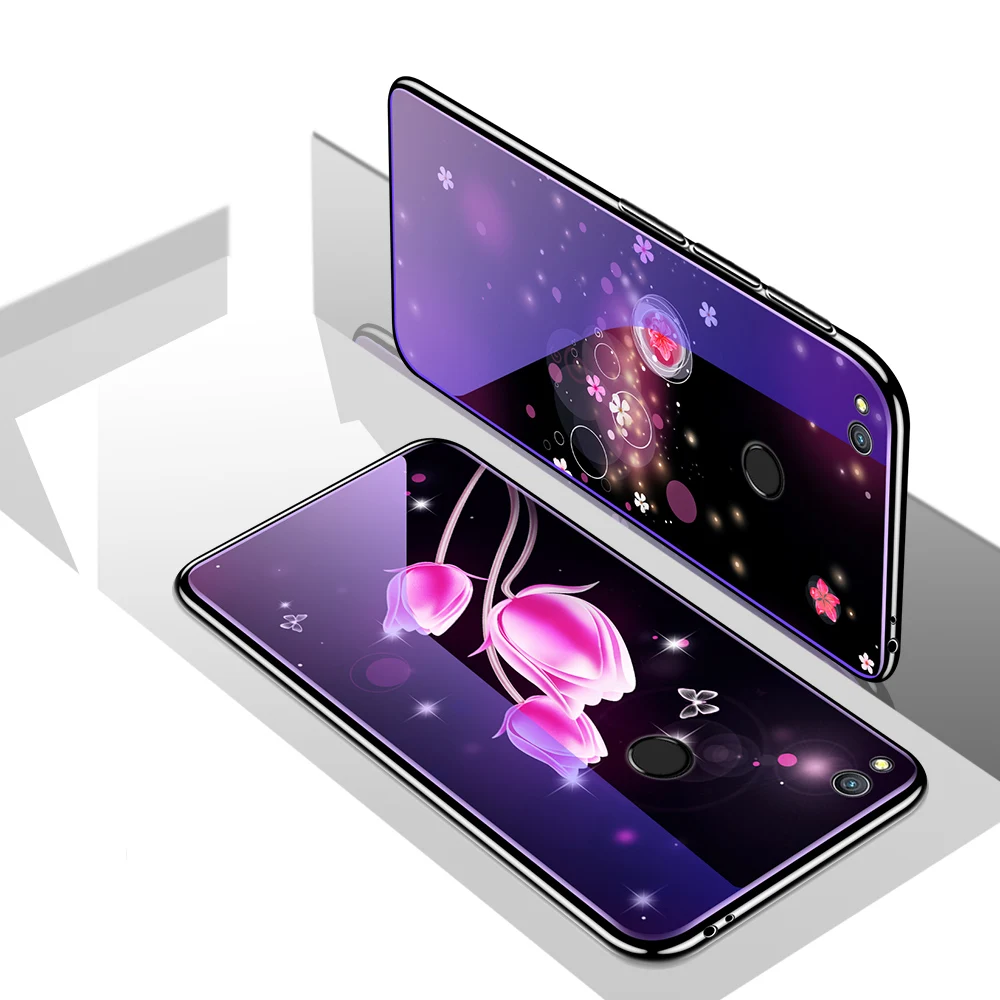 Чехол для Honor 8 lite чехол Huawei P8 Lite 2017 новейший дизайн стеклянный с изображением