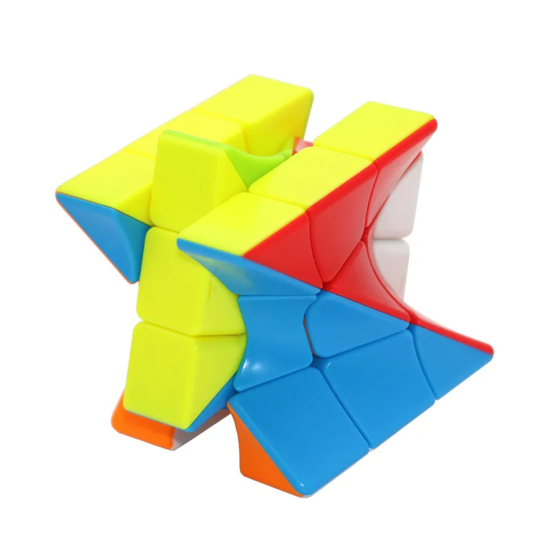 Fanxin 3x3 кручение волшебный куб цветной витой куб головоломка игрушка без наклеек Пазлы красочные Развивающие игрушки для детей