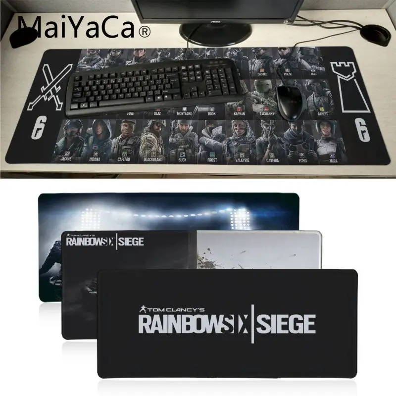 Maiyaca крутые модные радужные игровые коврики Six Siege gamer коврик для мыши большой размер игровой коврик для мыши Прочный ПК Противоскользящий коврик для мыши