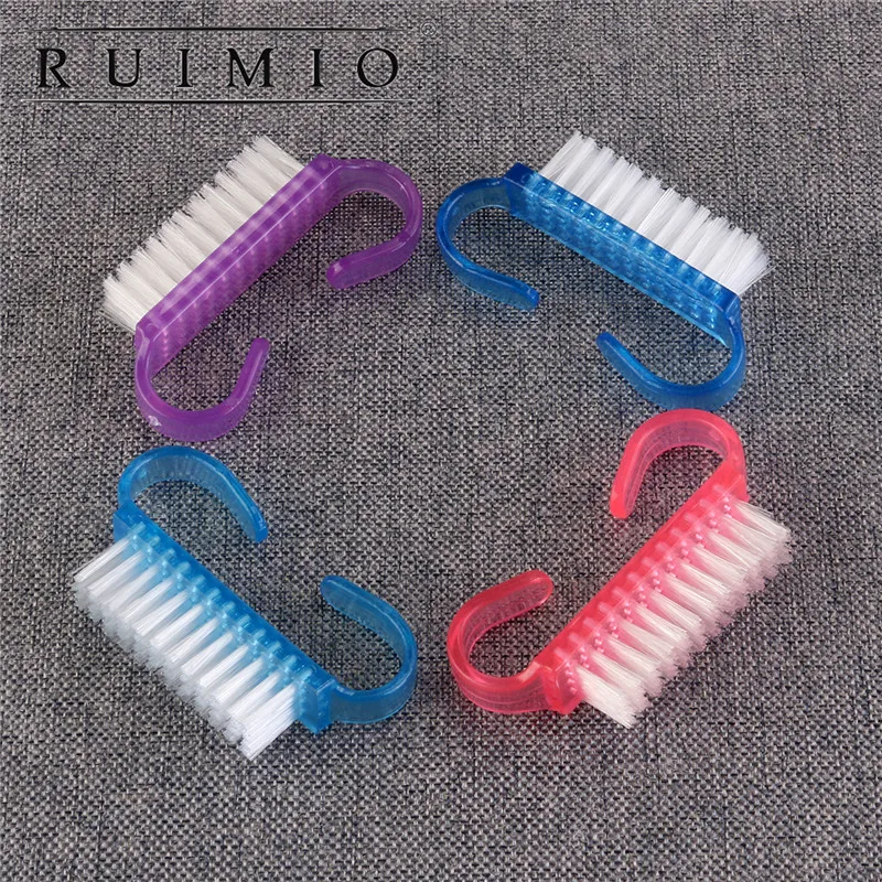 RUIMIO, 4 шт., ручка для чистки ногтей, щетка для чистки, инструмент для маникюра, педикюра, мягкие инструменты для удаления пыли, наборы для ухода за ногтями