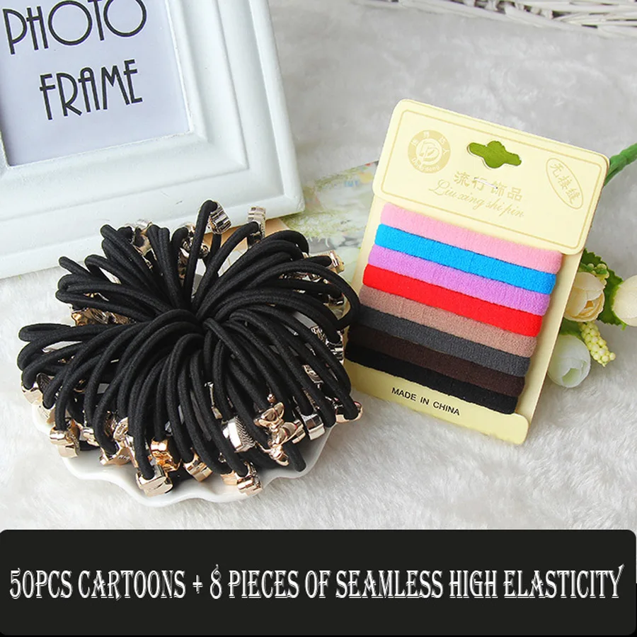 Аксессуары для волос 100 шт. аксессуары резинка повязка на голову Черная веревка