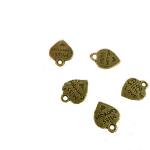 

[wamami] 5pcs Metal Heart Pendant For BJD Dollfie Jewelry Necklace Diy Craft
