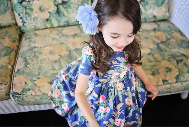 2019 New arrival summer Girl dress fashion Korean version Floral princess elegant beautiful L32 | Детская одежда и обувь