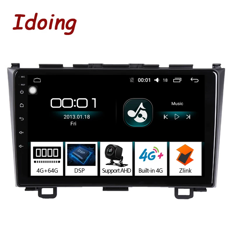 Idoing " 2.5D автомобильный Радио Мультимедиа Видео плеер для Honda CRV CR-V 3 RE 2006-2012 навигация gps Android 8,1 No 2din 2 din dvd