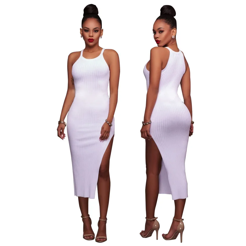 Европейский Для женщин Лето 2017 г. сексуальное платье без рукавов жилет маятник