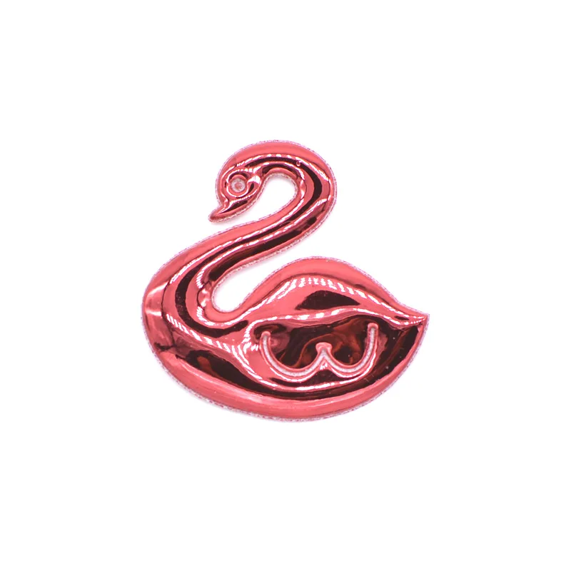 Red 20 шт. 42 мм ПУ ткань мягкие аппликации Kawaii нашивки-лебеди для DIY головные уборы заколки для волос орнамент сделать торт Топпер аксессуары H13 - Цвет: Red