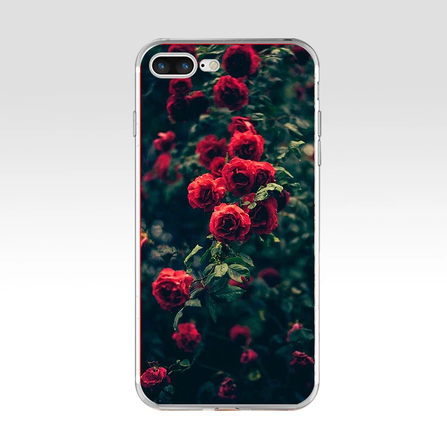 14 12G красивый сад красные розы цветы для iPhone 6 7 8 plus Чехол Мягкий ТПУ силиконовый чехол для Apple iPhone 6S 7 8 plus чехол - Цвет: 14