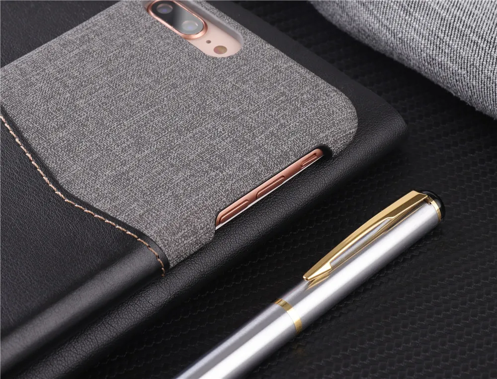 Business For Apple Iphone 7 7Plus 8 8Plus mobile phone case leather card anti-drop protection cover literary cloth pattern |