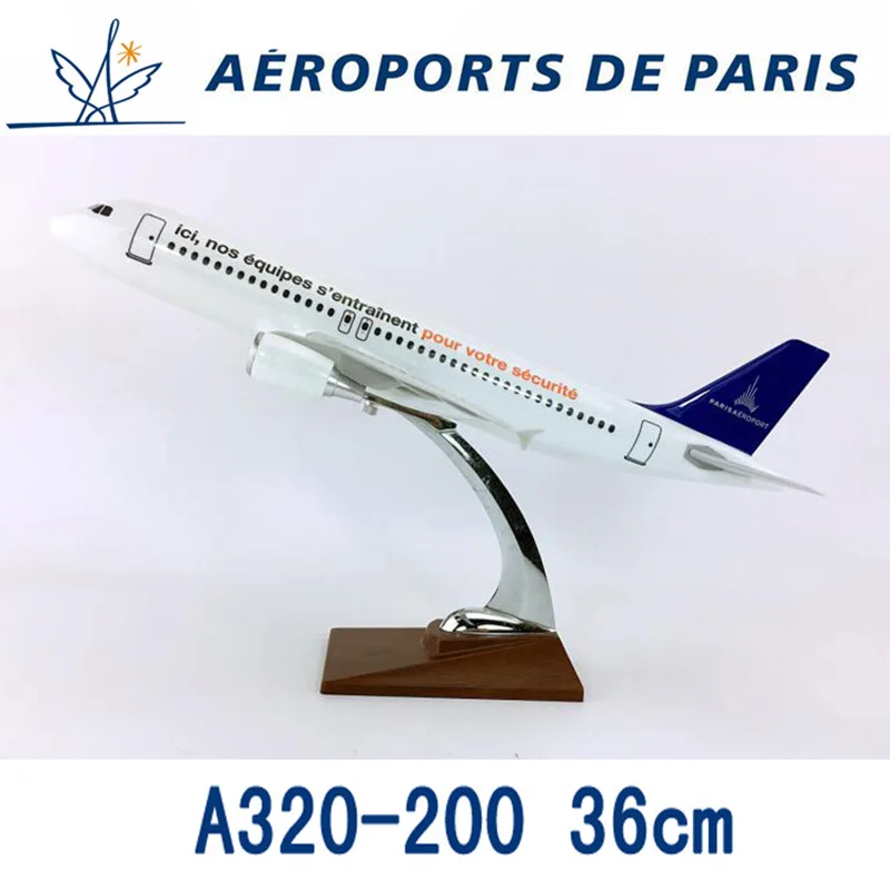 

36 см 1: 100 Airbus A320-200 модель AEROPORTS DE PARIS airlines с базовым сплавом самолета Коллекционная модель дисплея