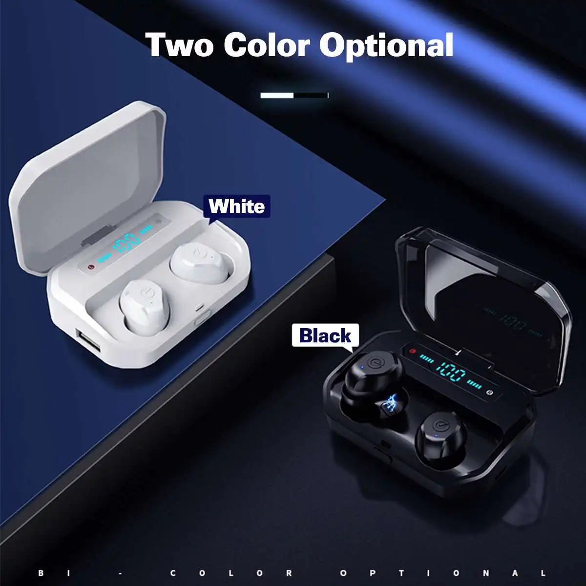 TWS CVC Беспроводные стереонаушники bluetooth 5,0 в ухо наушники HiFi Звук с 3500 мАч Powerbank зарядная коробка для IOS Android