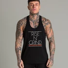 Майка мужская хлопковая с Y-образной спинкой, топ без рукавов для бодибилдинга и фитнеса, тренировочный жилет для мышц