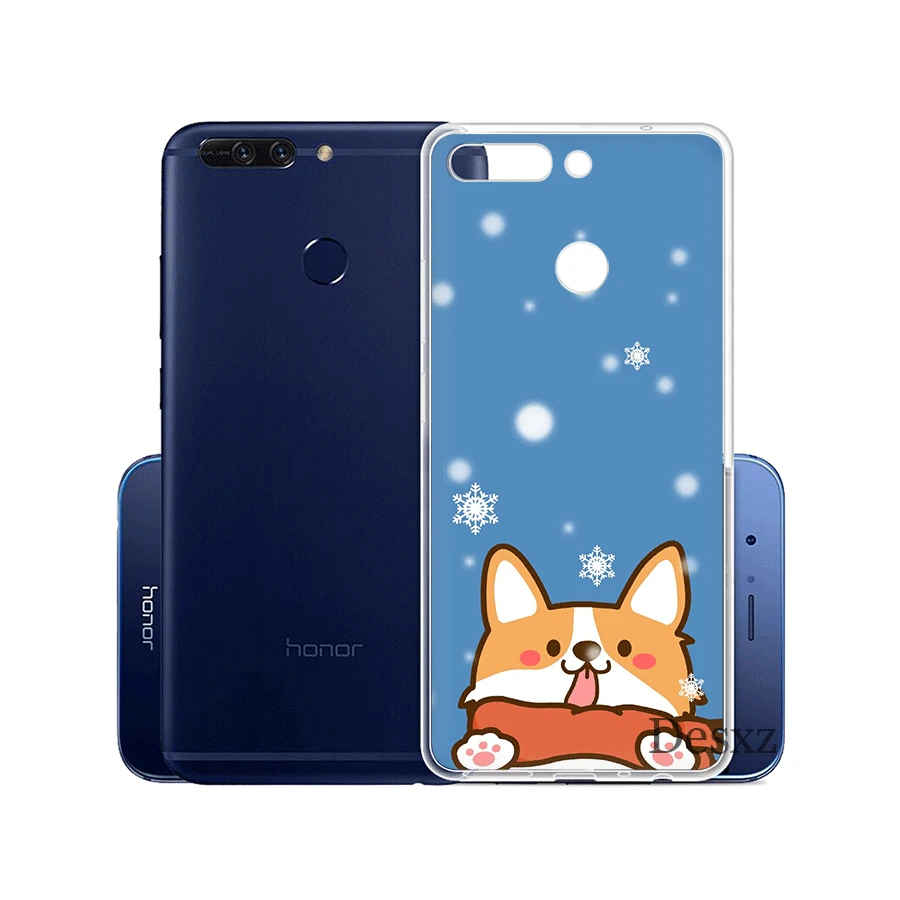 Чехол для телефона с милой собачкой корги Huawei Honor Note 6A 6C 7A 7X 7C Pro 8 9 10 Lite Play Shell |