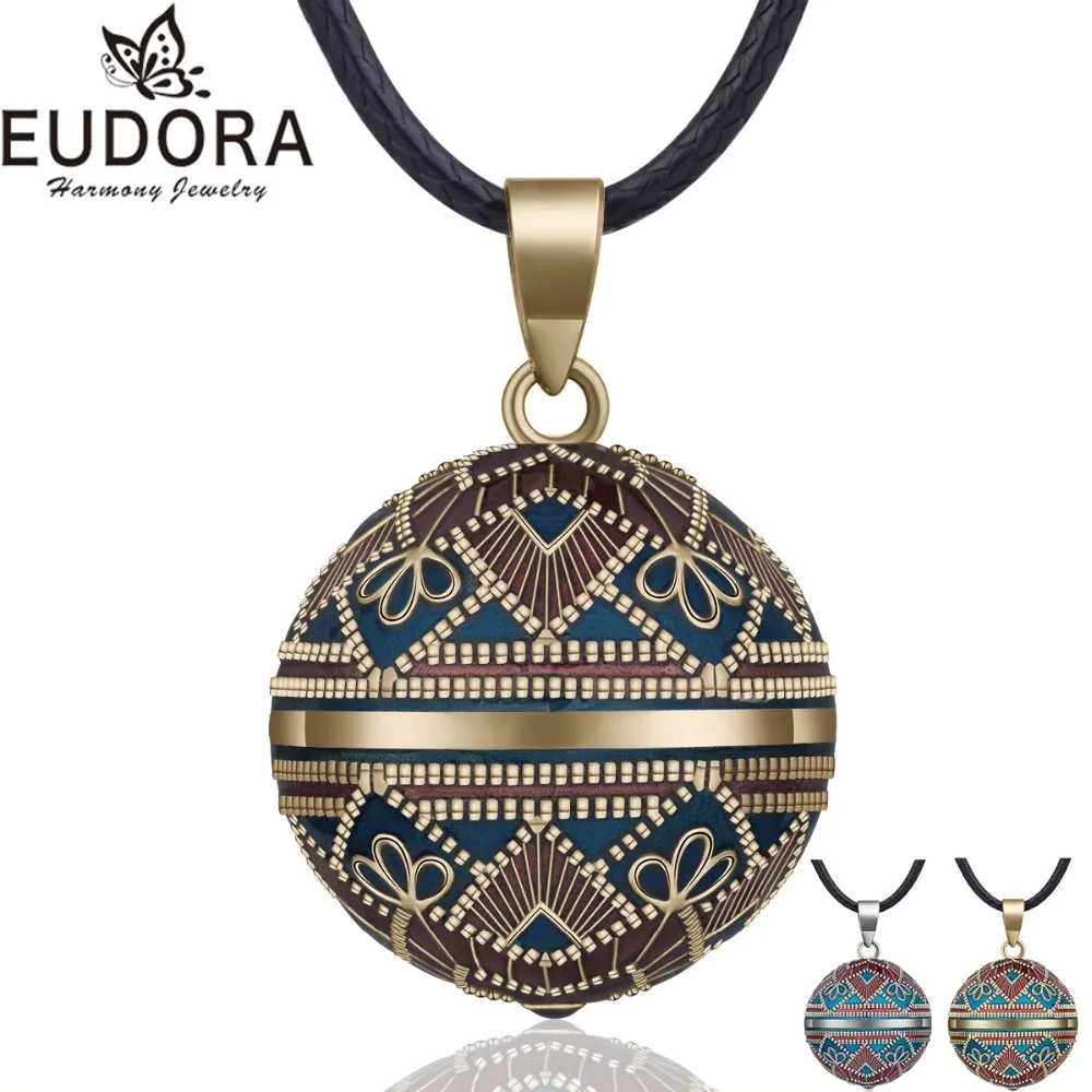 Женская винтажная подвеска колокол EUDORA Harmony Ball цепочка 45 дюймов в 3 стилях