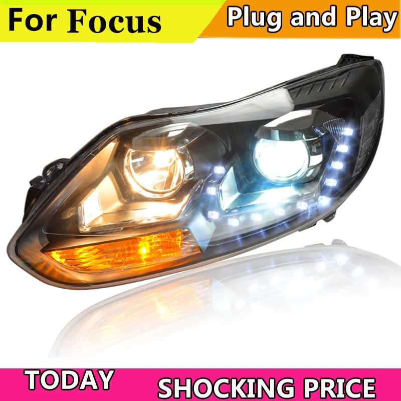 Doxa автомобильный Стайлинг для Ford Focus фары 2012 2013 2014 светодиодная фара Q5 bi xenon lens Lowbeam