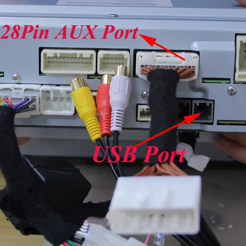 Biurlink Стерео DVD AUX USB Панель кабель адаптер AUX/USB кабель для Toyota Camry Corolla PRADO