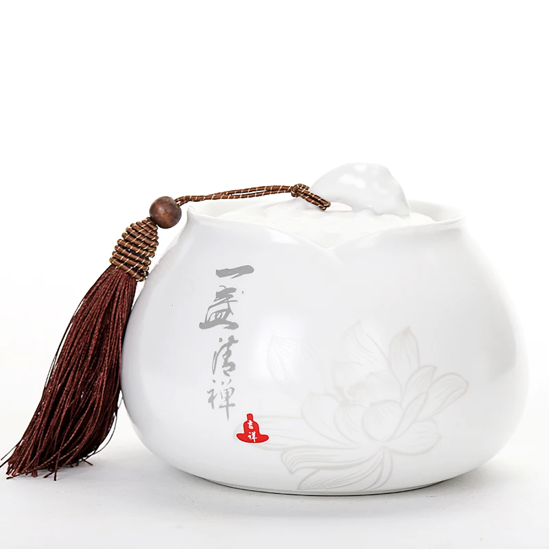 Керамический Лотос чайный Caddy китайский набор кунг-фу кофейные банки пеппербокс