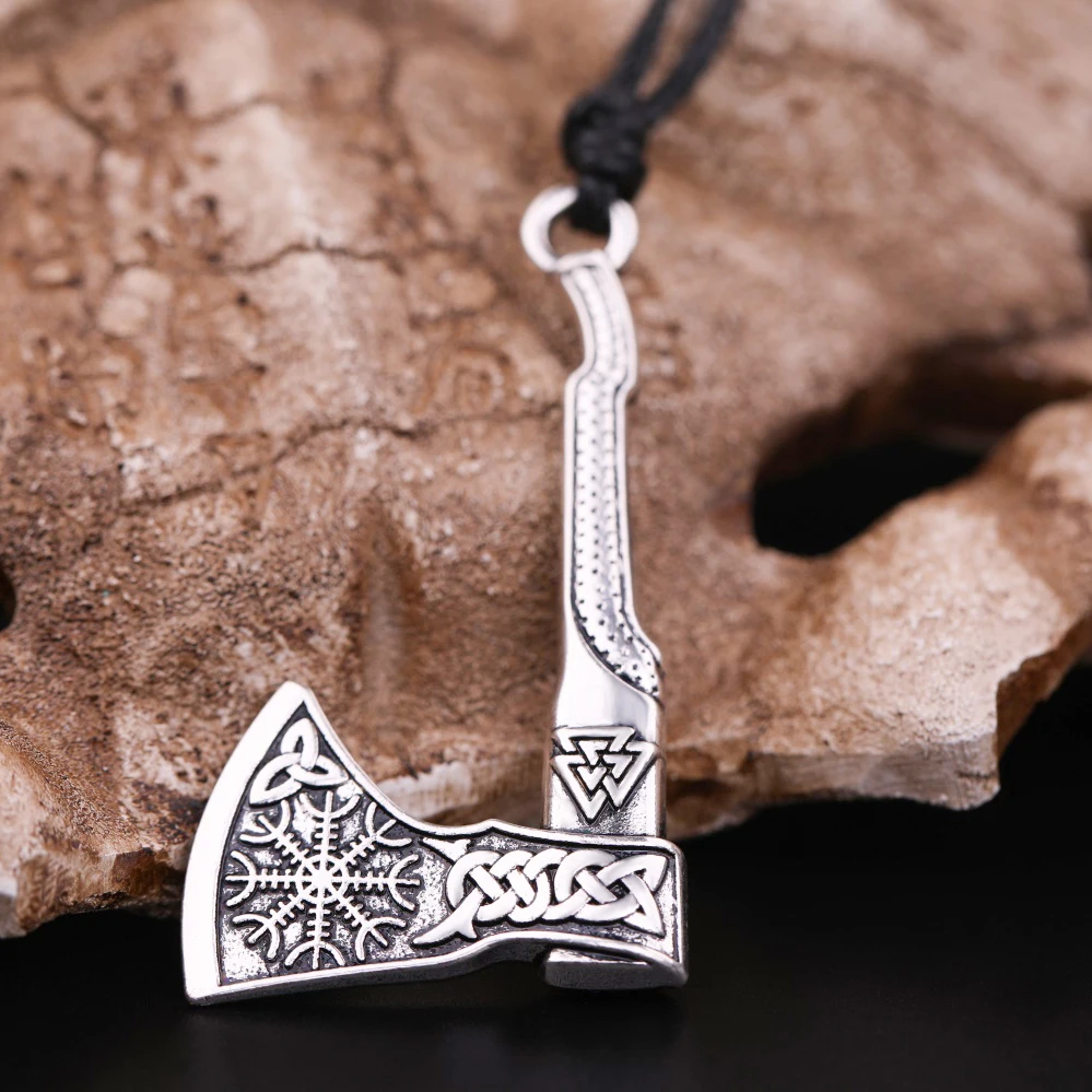 Dawapara викингов ювелирные изделия Valknut и Vegvisir троица Компас подвеска в виде топора