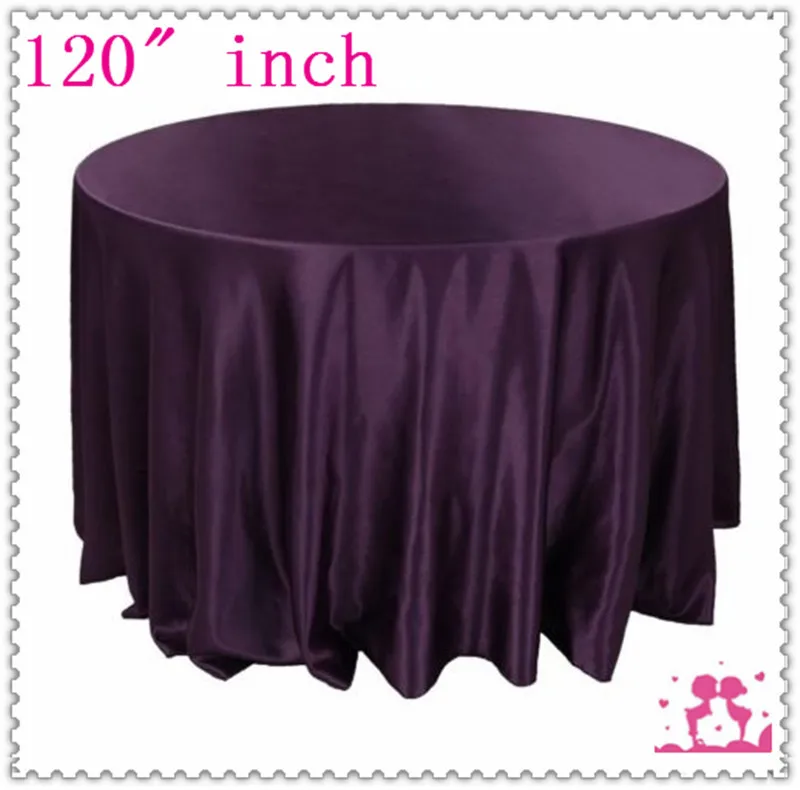 

15pcs 120'' Round Satin Tablecloths for Weddings round linen tablecloth