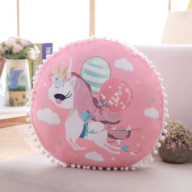 4 1 шт. 38 см Kawaii Единорог плюшевая подушка чучело Животное Лошадь Единорог игрушка Диван Подушка милые куклы для детей рождественские подарки - Цвет: 4