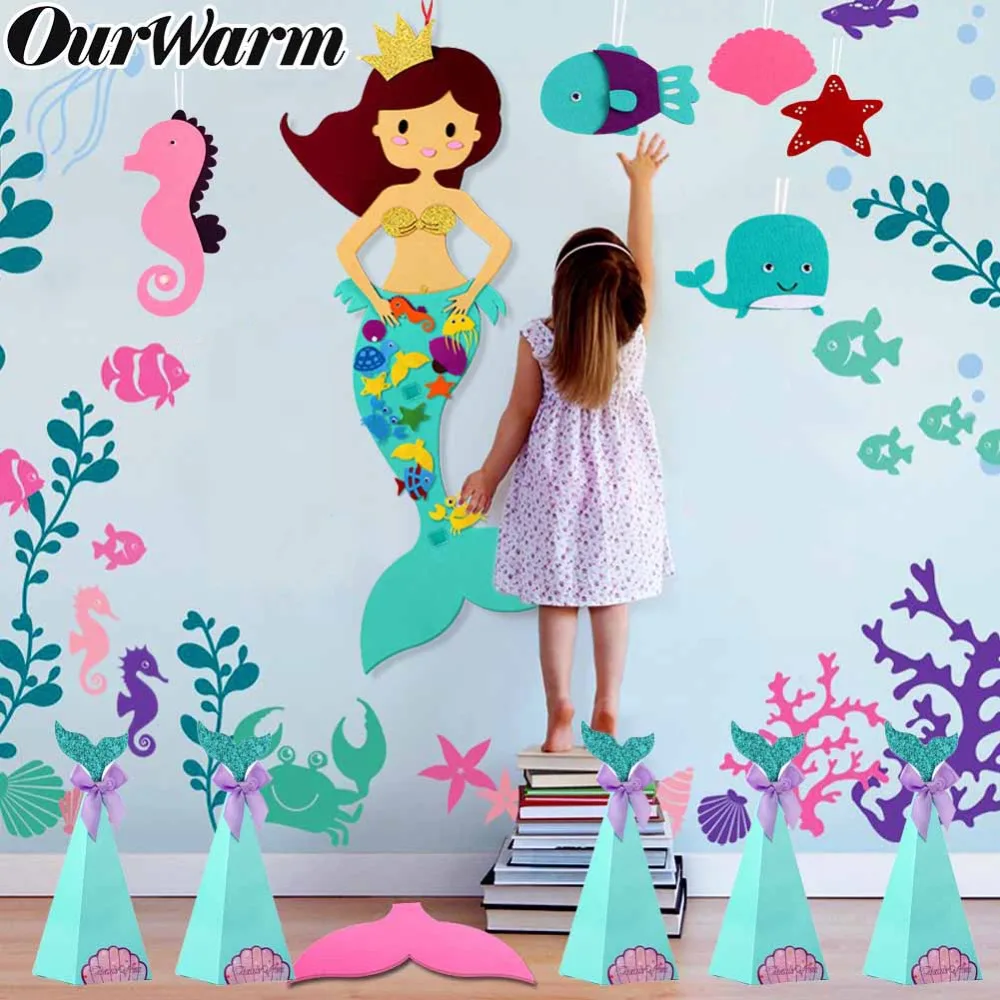 Украшение для морской вечеринки OurWarm тематические игры русалка сделай | Украшения своими руками для вечеринки -32967840625