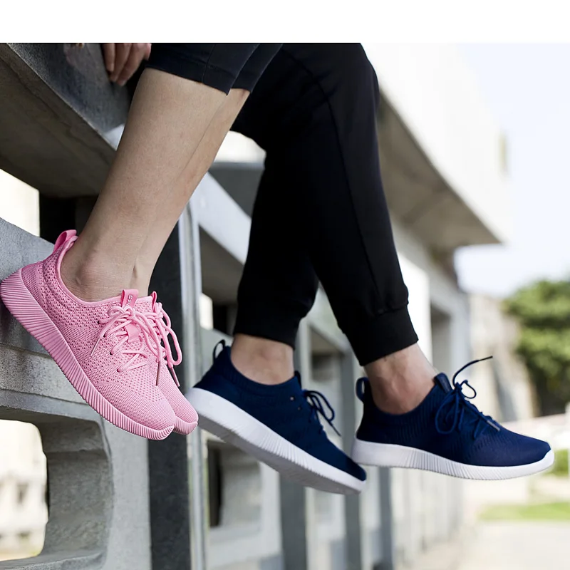 FANPAO Мода 2019 г. мокасины для прогулки обувь слипоны мужчин сетки Flyknit повседневное