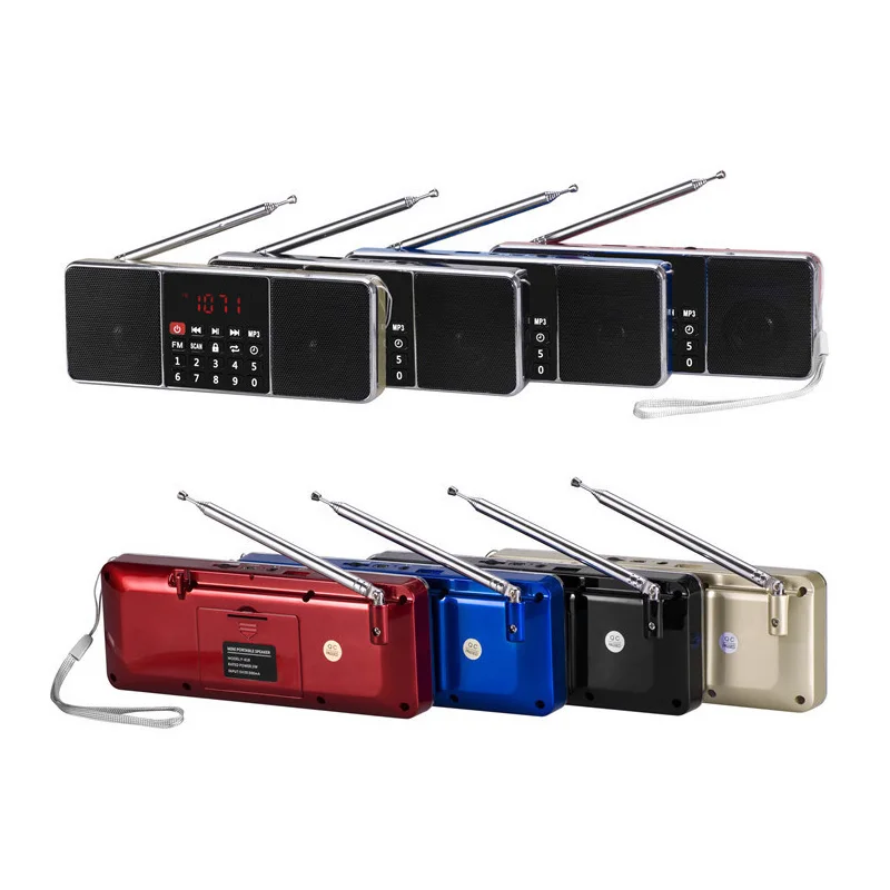 Портативный мини fm радиоприемник с поддержкой карт памяти TF USB светодиодный
