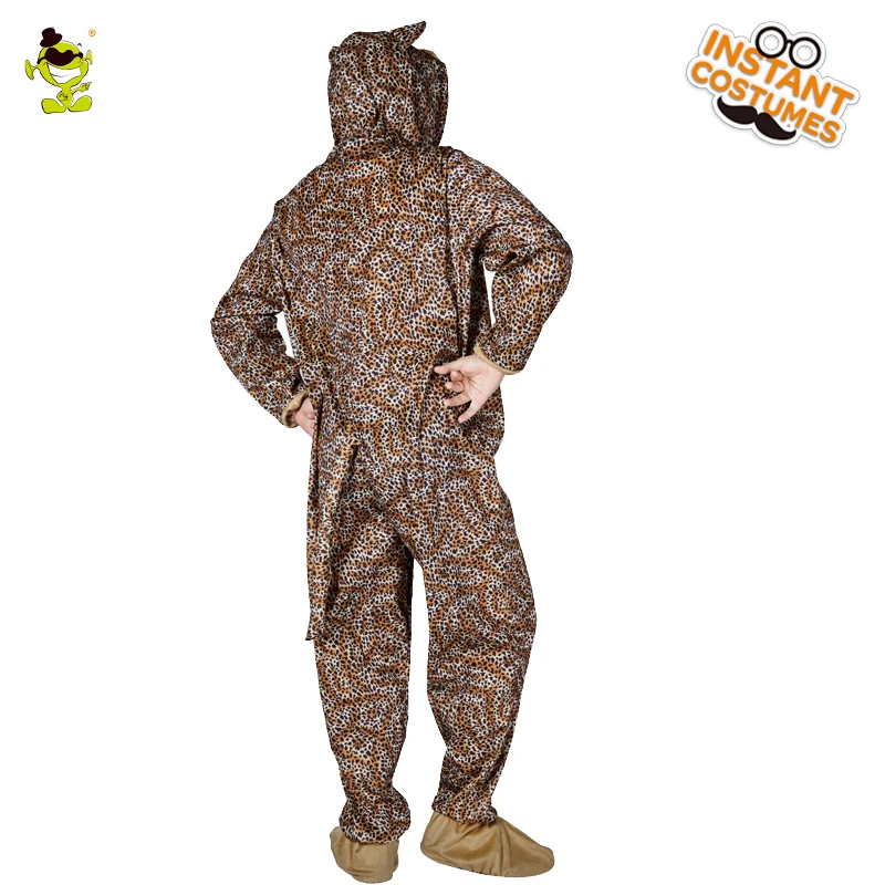

Adult Men's Leopard Pajamas Costume In Winter One Size Homewear Sleepwear Animal For Male Pajamas In Christmas Party Cosplay