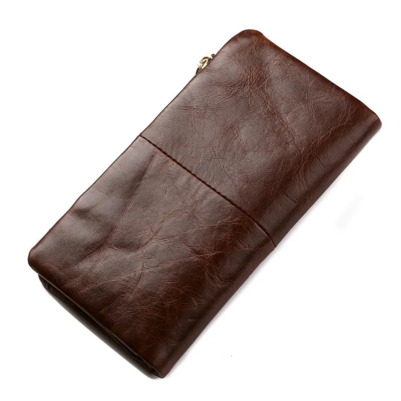 100% мужской кошелек из воловьей кожи со съемной сумкой для мобильного телефона