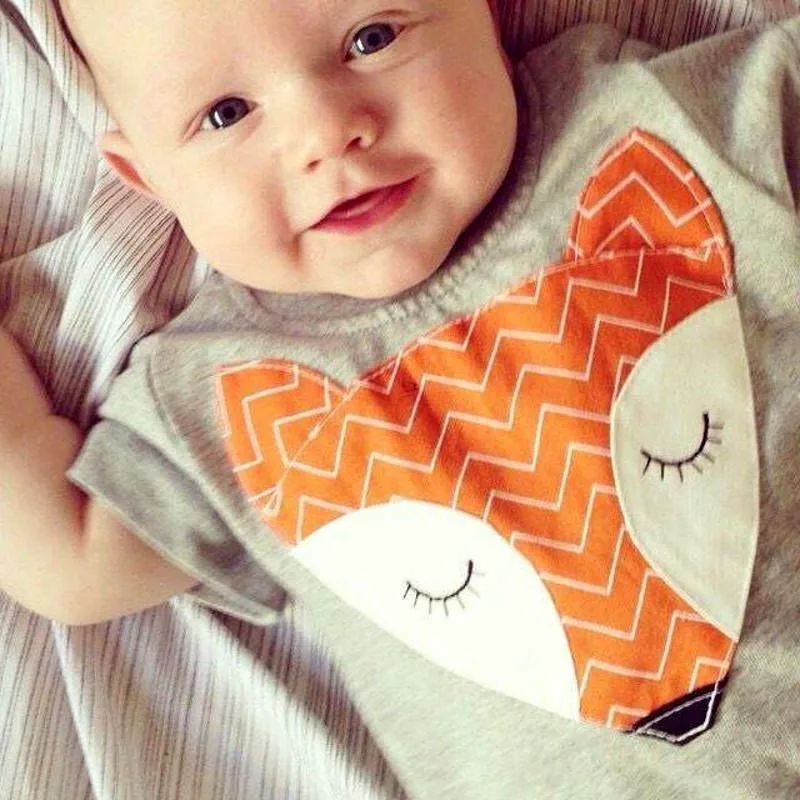 

Newborn Infant Toddler Kids Baby Boys Girls Cotton Fox Romper Jumpsuit Playsuit Outfit Clothes Casual Cute 0-24M