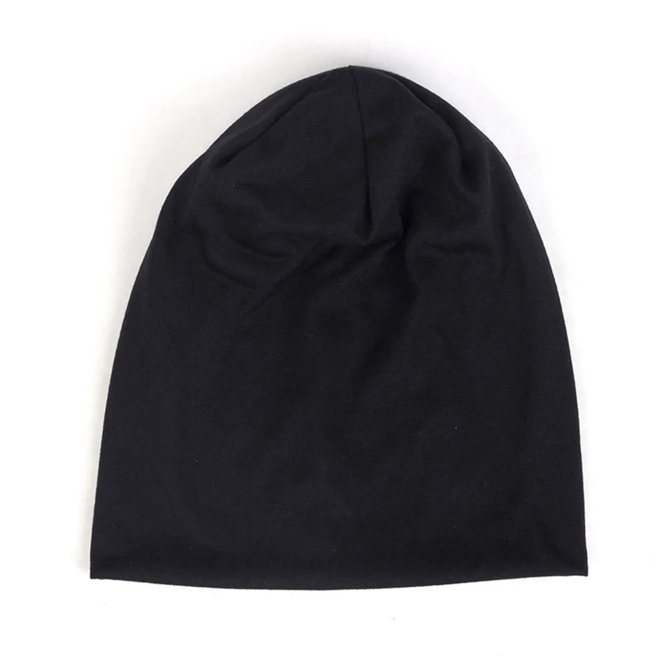 Сплошной цвет slouky Beanie для женщин модные мужские кепки из хлопка тюрбан шапки унисекс Beanies женские весенне-зимние шапки эластичные