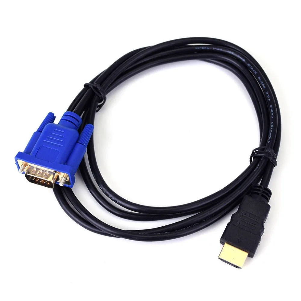 HDMI кабель с золотым штекером на VGA HD 15 контактный адаптер 5 футов 1 8 м 1080P