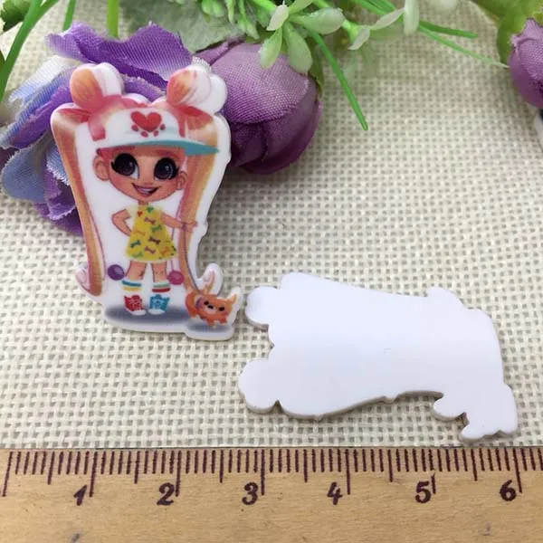 10pieces 10 шт. kawaii Мультфильм Новая фигурка персонажа из мультфильма ремесла плоские задние смолы лук Diy шпилька аксессуары для волос головной убор MagNICI61 - Color: 10pieces