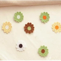 30pcs multicolored diy craft supplies daisy flower embroidered lace trim cloth decoration supplement for sewing accessories