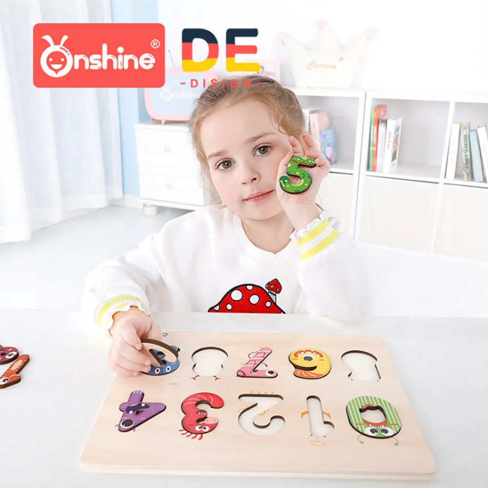 Multicolour Digital Alphabet Puzzle Board Wooden Birthday Boy Girl Educational Toy right colors non-toxic wood | Игрушки и хобби