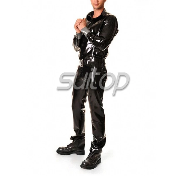 Латексная Модная рубашка пальто натуральные резиновые Топы|rubber coat|latex coatrubber top |