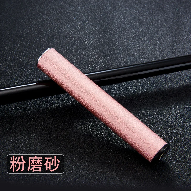 Pink Новейшая мини двойная дуговая зажигалка, маленькая электрическая USB Зажигалка, тонкая перезаряжаемая дуговая плазменная зажигалка, ветронепроницаемая портативная - Цвет: Pink