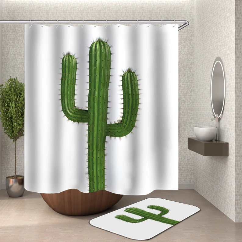 Floral shower curtain fabric 3d bathroom shower curtains bathroom curtain hooks waterproof water repellent bathroom or mat - Цвет: HY59