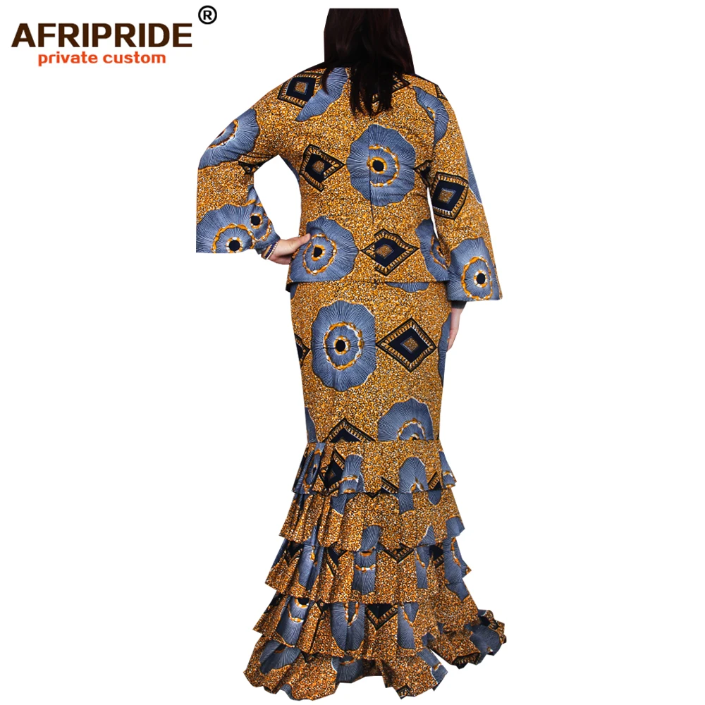AFRIPRIDE осенний Африканский женский костюм из двух предметов топ с коротким