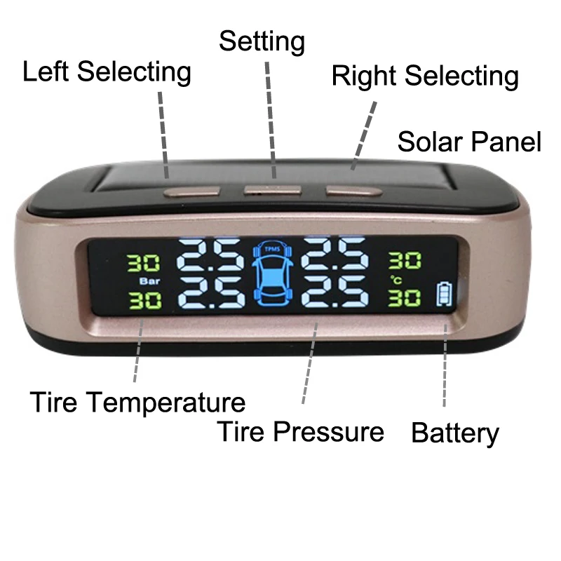 Система контроля давления в шинах система Tpms сенсорная солнечная батарея