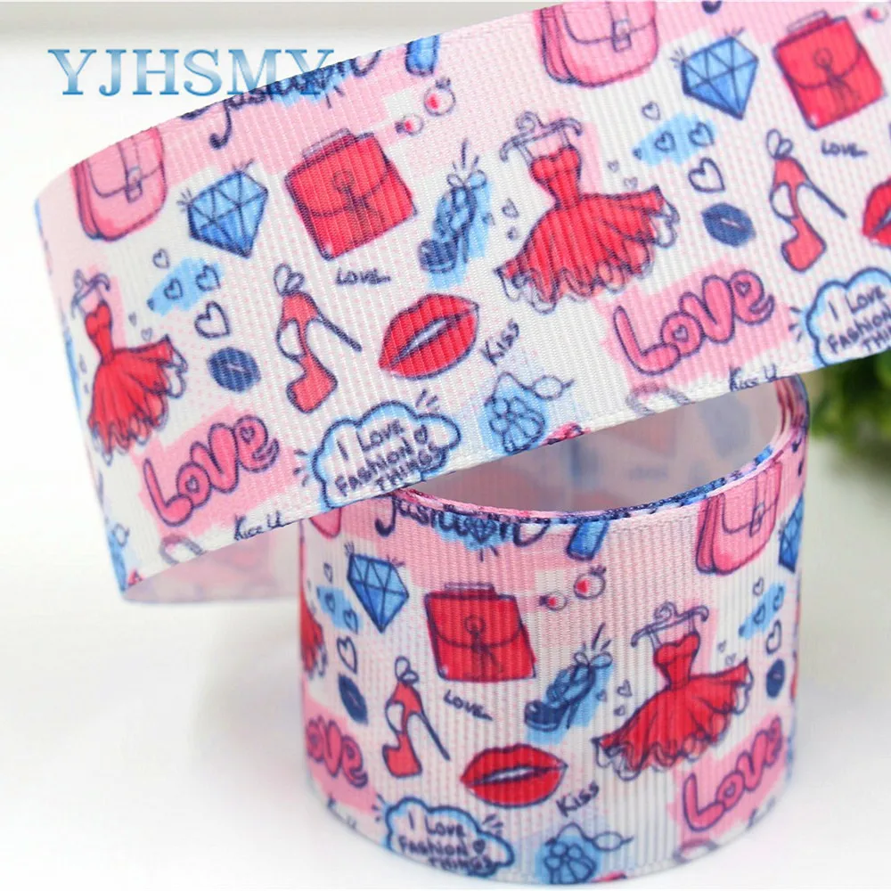YJHSMY C-18416-760 38 мм 5 ярдов Мультяшные печатные корсажные ленты DIY ручная работа