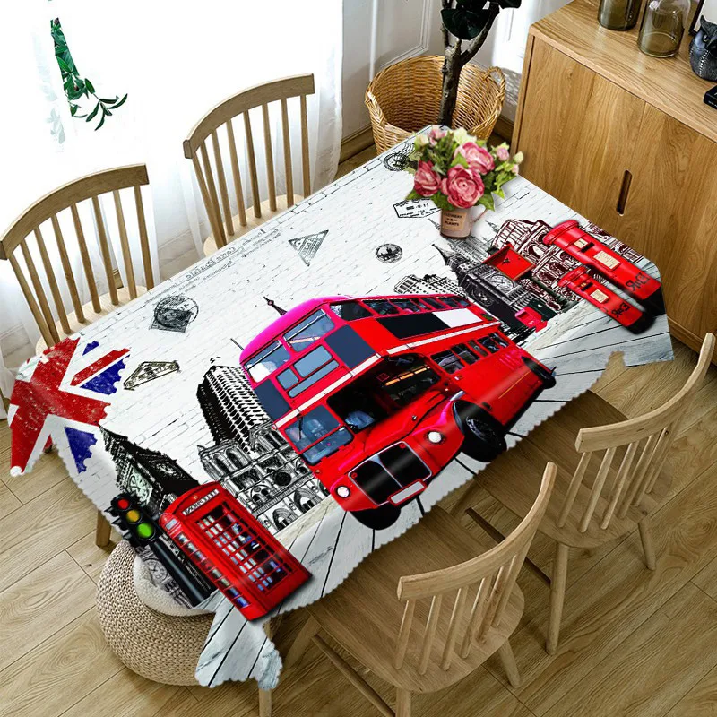 Tablecloth silver car 3D printed Table Cover Dining Customizable Cloth High Quality Home Decoration | Дом и сад