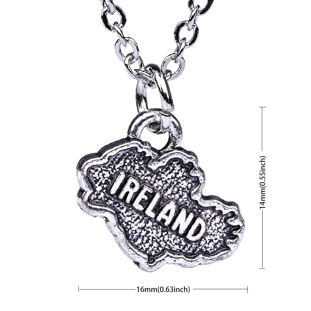 Skyrim Ирландия Карта кулон ожерелье для женщин/мужчин Античный посеребренный Шарм