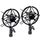 2 комплекта, черный портативный конденсаторный микрофон