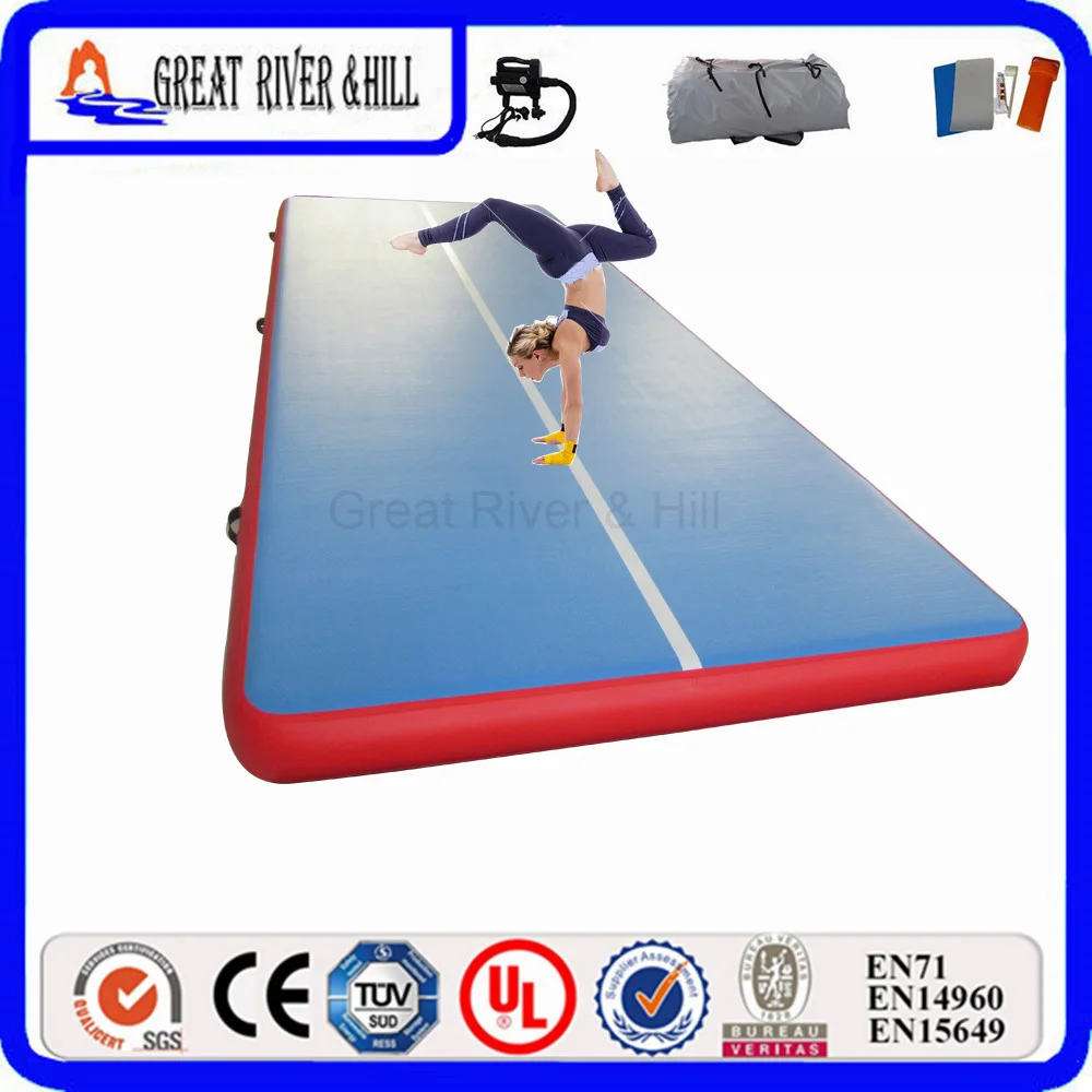

Great River Hill Inflatable Airtrack Mats For Gymnastic Training 5m x 1.8m x 15cm Front With Blue Color For Sale