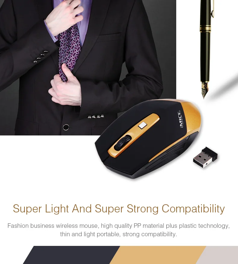 Imice USB беспроводная мышь, оригинальная мышь 2,4 ГГц, 3 кнопки, оптическая эргономичная компьютерная мышь, мыши для ноутбука, ПК, беспроводные мыши